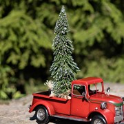 Zaer Ltd International 12.5" Country Style Red Pickup Truck with Christmas Tree ZR371100-XMAS View 6