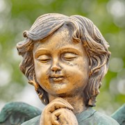 Zaer Ltd International 39" Tall Magnesium Angel Statue Praying in Antique Bronze "Taylor" ZR341339-BZ View 6