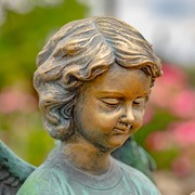 Zaer Ltd International 39" Tall Magnesium Angel Statue Reading a Book in Antique Bronze "Symone" ZR341639-BZ View 6
