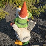 Zaer Ltd. International 23" Tall Spring Gnome Garden Statue Riding a Duck ZR245023 View 6