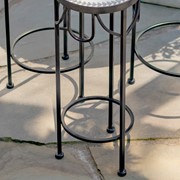 Zaer Ltd. International "Marisol" Set of 3 Round Nesting Iron Mosaic Plant Stands ZR842944 View 6