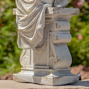 Zaer Ltd. International 30.7" Tall Magnesium Angel Statue Sitting on Pillar in Ant. Grey "Nicole Alyse" ZR342922-GY View 6