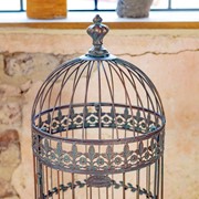 Zaer Ltd. International Pre-Order: Set/2 Victorian Style Birdcage Planters in Bronze "Copenhagen 1843" ZR200524-BZ View 6