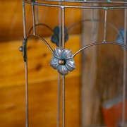 Zaer Ltd. International Pre-Order: Set of 2 Victorian Metal Birdcage Planters in Bronze "London 1820" ZR200525-BZ View 6