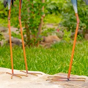 Zaer Ltd. International Set of Two 44" Tall Blue and White Metal Egret Garden Figurines ZR217081-SET View 6