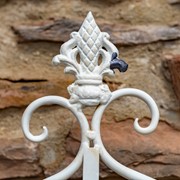 Zaer Ltd. International Set of Dual Wall Hanging Iron Basket Planters in Antique White "Copenhagen 1843" ZR200536-AW View 6
