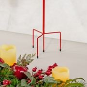 Zaer Ltd. International 26" Tall Red & White Polka Dot Christmas Ball Ornament Metal Garden Stake ZR210603 View 6