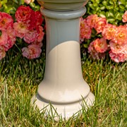 Zaer Ltd. International 15" Tall Porcelain Birdbath with Hand Painted Hummingbird & Flower "Walela" ZR188162 View 6