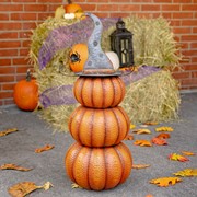 Zaer Ltd International Pre-Order: 31" Tall Iron Jack-O-Lantern Totem Pole Halloween Decoration ZR210310 View 6