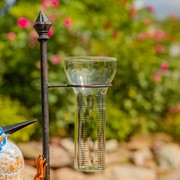 Zaer Ltd International 46.75" Tall Iron Garden Stake with Hummingbird and Rain Gauge "Skye" ZR120340 View 6