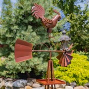 Zaer Ltd International 69" Tall Medium Iron Windmill Stand with Rooster "Jackson" ZR158185 View 6