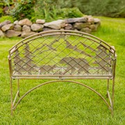 Zaer Ltd International Round Top Bench with Grizzly Bear & Mountain Silhouette "Yellowstone" ZR220862-GR View 6