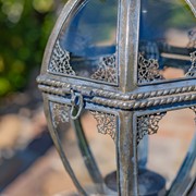 Zaer Ltd International 31"T. Victorian-Style Hanging Lantern with Ornate Stand in Silver "Ophelia" ZR190131-FS View 6