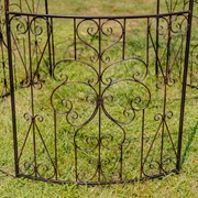 Zaer Ltd. International 10ft. Tall Round Iron Gazebo with Side Walls in Antique Bronze "Tatiana" ZR161596-BZ View 6