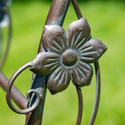 Zaer Ltd. International 6.8ft. Tall Heart-Shaped Iron Bench in Antique Bronze "Amore" ZR230422-BZ View 6