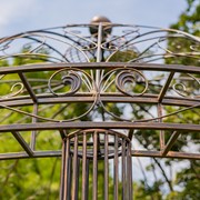 Zaer Ltd International 12.5ft Tall Ornate Round Iron Garden Gazebo in Antique Bronze "Medellín 1972" ZR210177-BZ View 6