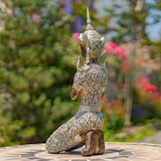 Zaer Ltd International 17.3" Tall Polyresin Thai Buddha Kneeling in Prayer ZR920700 View 6
