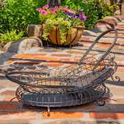 Zaer Ltd. International Set of 2 Freestanding Garden Baskets in Antique Bronze "Stephania" ZR220714-BZ View 6