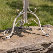 Zaer Ltd International Pre-Order: Set of 2 Ornate Standing Plant Stand Tables in White "Medellín 1972" ZR238115-AWS View 6