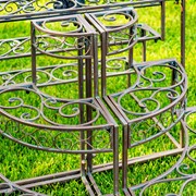 Zaer Ltd International Three Tier Metal Riser Plant Stand Display in Antique Bronze "Stephania" ZR220414-BZ View 6