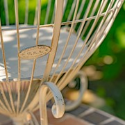 Zaer Ltd. International Set of 2 Metal Heart-Shaped Cage Plant Stands in Antique White "Ariyanna" ZR220415-AW View 6