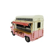 Zaer Ltd International 11.42" Retro Metal Ice Cream Truck Tabletop Decoration in Pink ZR107831-PK View 6