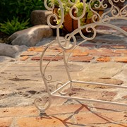 Zaer Ltd. International Pre-Order: Set/2 Plant Stands w/Embellished Oval Baskets in White "London 1820" ZR220406-AW View 6