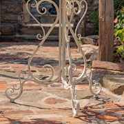 Zaer Ltd. International Set of 2 Round Plant Stands with Decorative Baskets in White "Copenhagen 1843" ZR220407-AW View 6