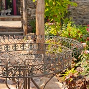 Zaer Ltd. International Set of 2 Round Plant Stands with Decorative Basket in Bronze "Copenhagen 1843" ZR220407-BZ View 6
