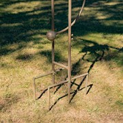 Zaer Ltd International 6.5ft. Tall Rustic Flying Bronze Pig Iron Rocking Stake "Khrysaor" ZR206330-BZ View 6