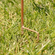 Zaer Ltd International 31.4" Tall Antique Copper Iron Sun Garden Stake with Lily-Shape Bell Details ZR230521 View 6