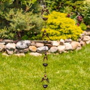 Zaer Ltd International 96" Long Antique Bronze Iron Rain Chain with Angels ZR235178 View 6