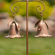 Zaer Ltd International Set of 3 Assorted Ornate Iron Cross Garden Stakes with Dangling Bells ZR235219-22-SET View 6