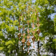 Zaer Ltd International Set of 6 Assorted Gold Metal Wind Chimes with Bird Accents "Acadia Wind Chimes" LS011447-SET View 6