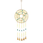 Zaer Ltd International Set of 6 Assorted Colorful Hand Beaded Metal Wind Chimes with Bells LS013278-SET View 6