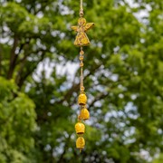 Zaer Ltd International Set of 6 Assorted Color Metal & Wood Angel Wind Chimes with Dangling Bells LS017016-SET View 6