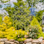 Zaer Ltd International Set of 6 Assorted Colorful Acrylic & Metal Wind Chimes with Dangling Bells LS019760-SET View 6