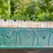 Zaer Ltd International 47.25"L. Embellished Oval Metal Garden Table with Shelf in Green "Toulouse 1275" ZR194619-GR View 6