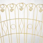 Zaer Ltd International 47.25" Long Embellished Metal Garden Bench in Antique White "Toulouse 1275" ZR194620-AW View 6