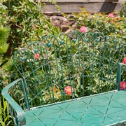 Zaer Ltd International 47.25" Long Embellished Metal Garden Bench in Antique Green "Toulouse 1275" ZR194620-GR View 6