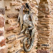 Zaer Ltd. International 33" Tall Metal Serpentine Dragon Wall Decoration "Longwei" ZR240623 View 6