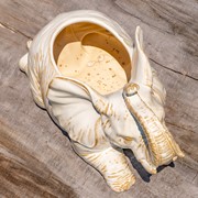 Zaer Ltd International Pre-Order: Hand Painted Ceramic Elephant Planter "Namibia" ZR083912 View 6