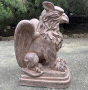 Zaer Ltd International Set of 2 Magnesium Griffin Statues in Antique Rust "Peter & Lois" ZR619280-RSS View 6
