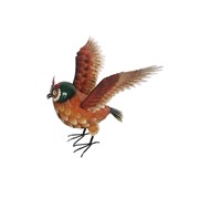 Zaer Ltd International Pre-Order: Set of 6 Assorted Hand-Painted Metal Owl Figurines ZR241240-SET View 6