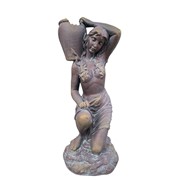 Zaer Ltd International Pre-Order: 41" Tall Lady Kneeling with Urn on Shoulder  in Blue-Bronze "Rachael" ZR267141-BB View 6