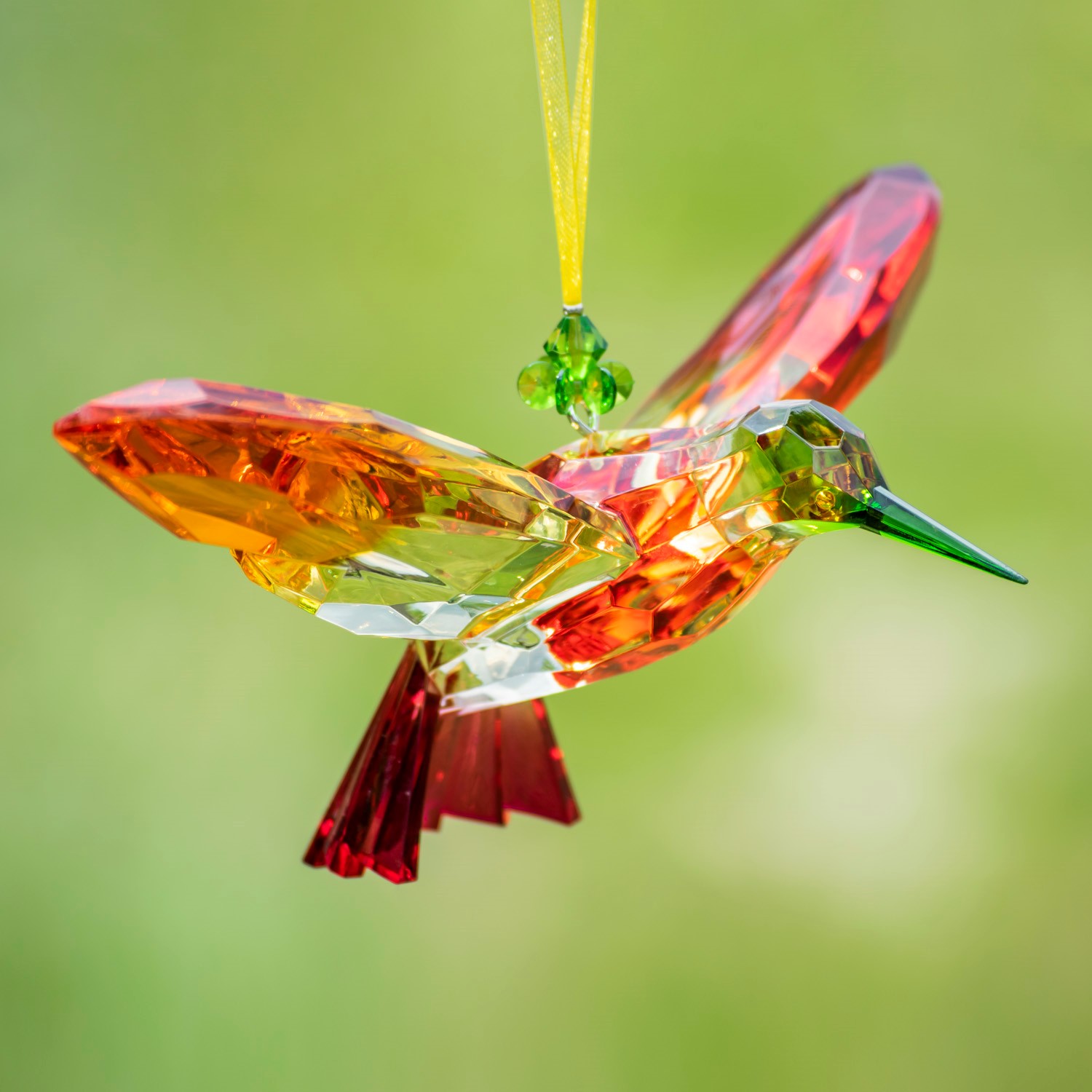 Five Tone Acrylic Hummingbird Ornament in 6 Assorted Color Variations
