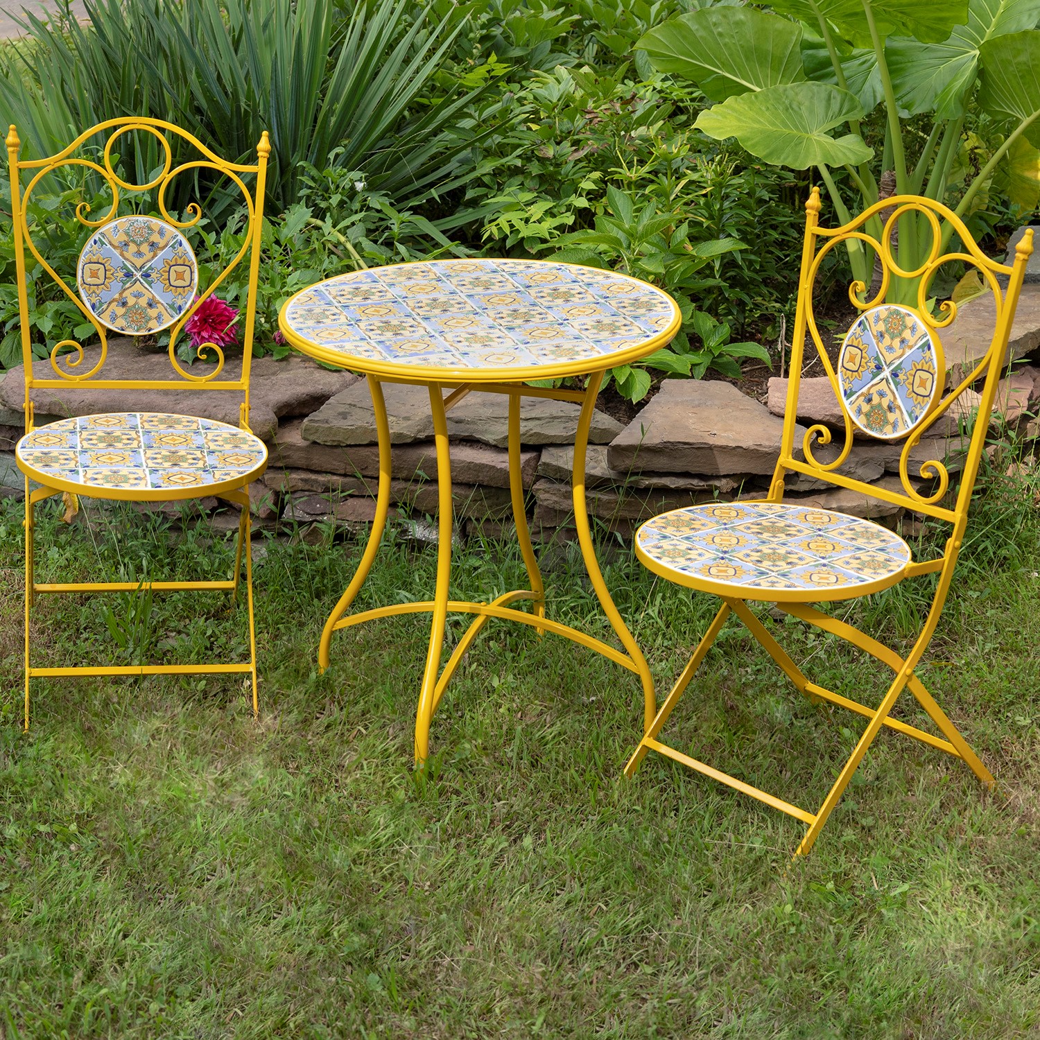 Algiers mosaic bistro set cheap