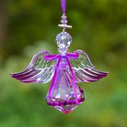 Zaer Ltd International Hanging Purple Acrylic Angel Ornaments in 6 Assorted Styles ZR503615 View 7