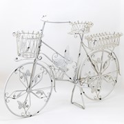Zaer Ltd International Pre-Order: 37.5" Tall Iron Butterfly Bicycle Plant Stand w/5 Baskets "Mariposa" ZR367701-AW View 7