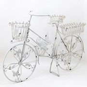Zaer Ltd International Pre-Order: 37.5"T Iron Butterfly Bicycle Plant Stand with 5 Baskets "Mariposa" ZR367701-AW View 7